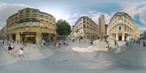 4K 360 VR video Germany Munich historical part architecture Vídeo Stock 113059377