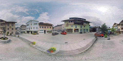 4K 360 VR video Germany Garmisch-Partenkirchen mountain town at summer Видео 113081129
