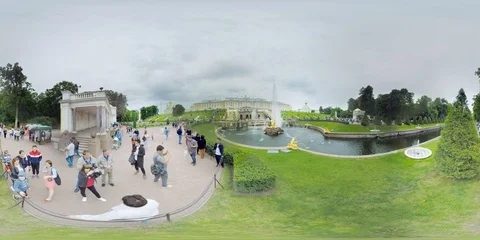 4K 360 VR video Peterhof parks and palaces historical architecture Russia 스톡 동영상 115478245