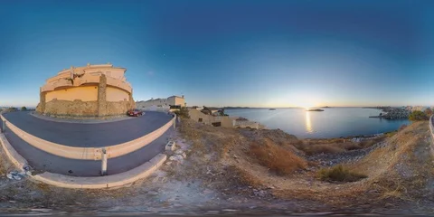 4K 360 VR video, Sunset on Mar Menor lagoon La Manga Spain Vidéo 105856710