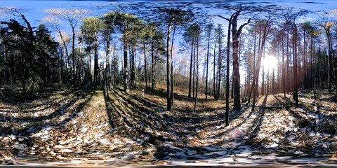 4K 360 VR virtual Reality of a beautiful mountain scene at the autumn time. Wild Stock Footage 86015158