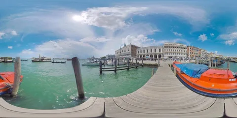 4K 360VR video Italy Venice streets Stock Video Pond5