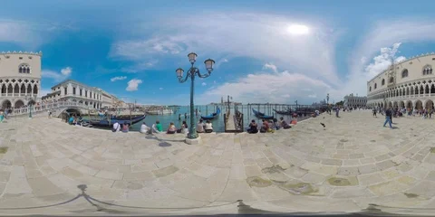 4K 360VR video Italy views of Venice Stock Video Pond5