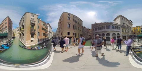 4K 360VR video Italy views of Venice Stock Video Pond5
