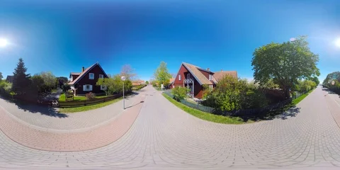 4K 360VR video Lithuania Curonian Spit Nida village tourist resort 360 vr. Видео 107686629