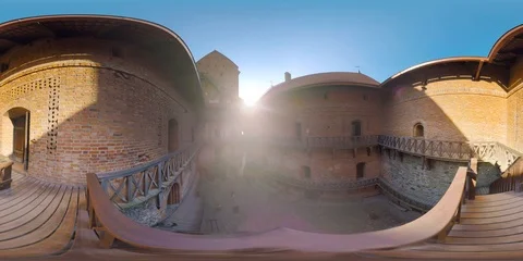 4K 360VR video Lithuania Trakai castle on island. Vidéo 106185676