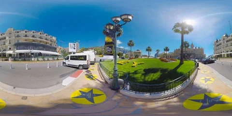 4K 360VR video Monaco views architecture port casino Vídeo Stock 106188003