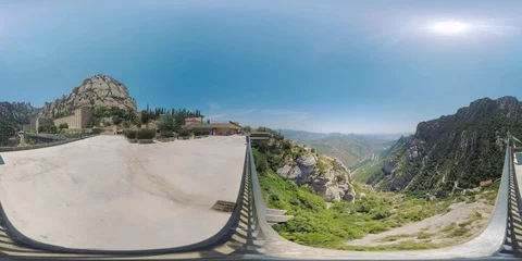 4K 360VR video Mountain convent Montserrat near Barcelona Catalonia Spain Vidéo 105855149