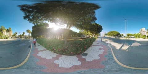 4K 360VR video, Spain La Manga unique sea foreland resort views. 스톡 동영상 105853302