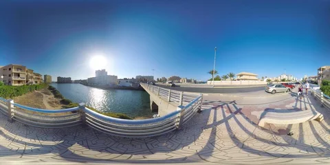 4K 360VR video, Spain La Manga unique sea foreland resort views. 스톡 동영상 105853342