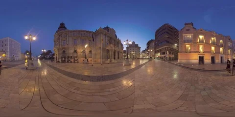 4K 360VR video, Spain landmarks architecture Cartagena historical part views. 스톡 동영상 106189418