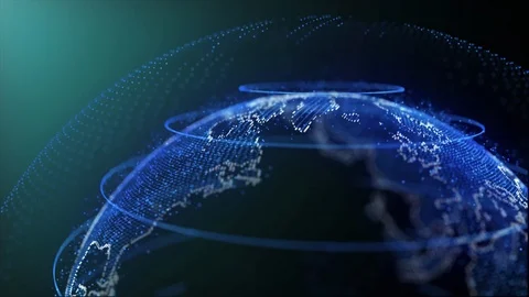 4K 3840 loop view. animate graphic digital technology background Stock Footage 119663277