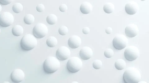 4K 3D Abstract Bubble Wall Background White Spheres Depth Illusion Stock-Footage 330480220