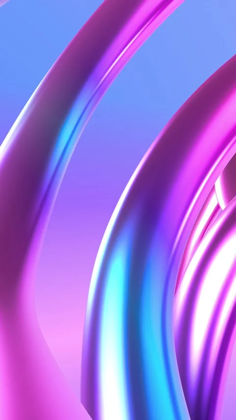 4K 3D abstract iridescent wavy holographic colorful rainbow neon fluid wallpaper Video stock 317133397