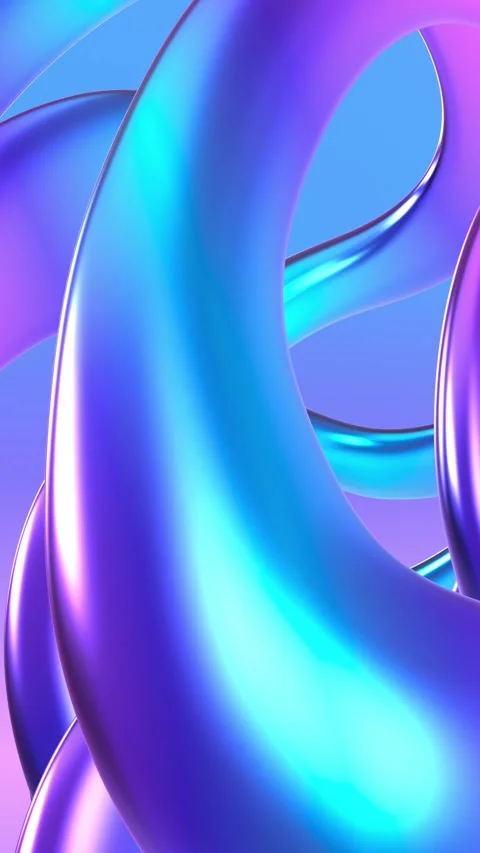4K 3D abstract iridescent wavy holographic colorful rainbow neon fluid wallpaper Vídeo Stock 317133400