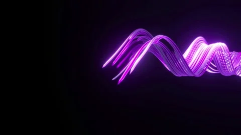 4k 3d abstract wavy curvy ribbon lines wallpaper background shiny organic shape Stock Footage 317133679