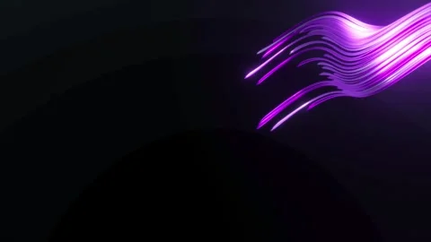 4k 3d abstract wavy curvy ribbon lines wallpaper background shiny organic shape Stock Footage 317133680