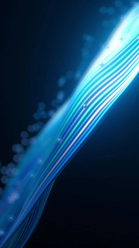 4k 3d abstract wavy lines background element, neon curved dynamic elegant glow Stockbeeldmateriaal 317133143