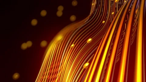 4k 3d abstract wavy lines background element, neon curved dynamic elegant glow Vídeo Stock 317133146