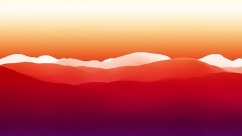 4K 3D Animated Looping Mountain Landscape - Desert Hills, Ridges in Mist, Nature Stock-Footage 305697073