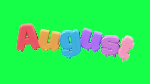 4K 3D animated text showing hello with each month name on a green screen Video stock 310494218