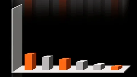 4k 3D animation of 2D vector bar graph c... | Stock Video | Pond5