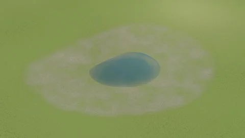 4k 3D animation of a drying lake due to global warming and climate change Vidéo 345425797