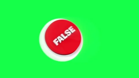 4K 3D animation of a false button with a green screen background Video stock 309999760