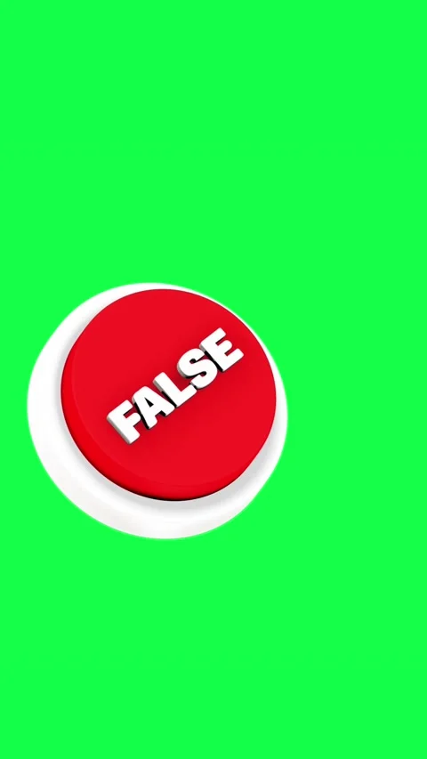 4K 3D animation of a false button with a green screen background Video stock 309999825