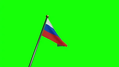 4K 3D animation. Flag of Russia waving in the wind. Stock-Footage 154335937