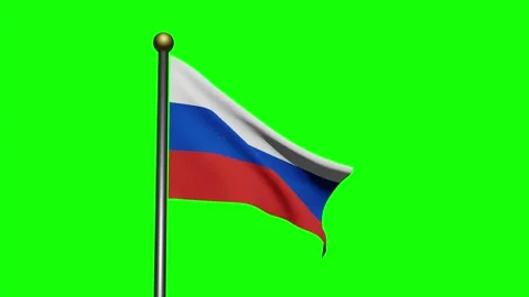 4K 3D animation. Flag of Russia waving in the wind. Stock Footage 154335941
