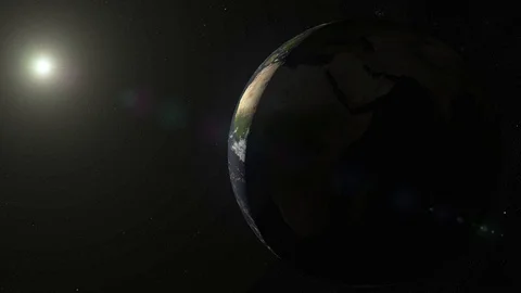 4k 3d animation Planet earth Africa using satellite imagery from NASA Video stock 90398521