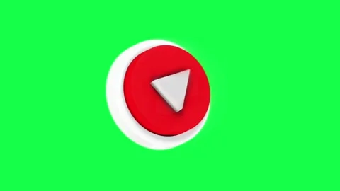 4K 3D animation of a play button on a green screen background 스톡 동영상 309999755