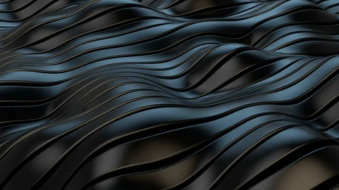 4k 3D animation of stripes converted into a single wavy surface Stock Footage 129456598