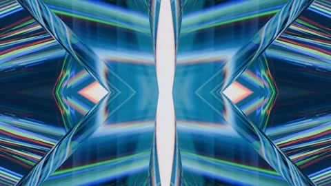4k 3D Animation of Symmetrical Sci-fi "X" Shaped Glass Structure. Stock Footage 317334922