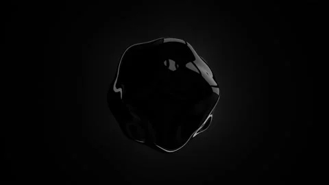 4k , 3d Black liquid wave loopable Stock Footage 130835717