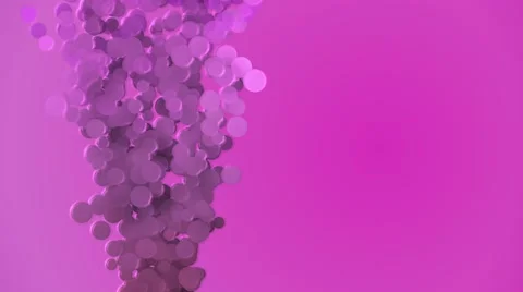 4k 3d bubbles pink techy motion background Video stock 49754286