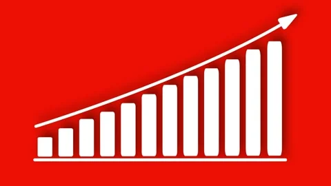 4K 3D Business Growth Visualization | Financial Data &amp; Sales Bar Charts Stock Footage 309496271