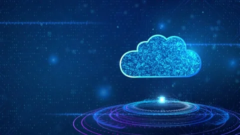 4K 3D Cloud computing and Big data Network connectivity of digital data and 動画素材 177325716