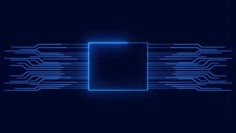 4K 3D Computer processor CPU Processor starting booting Circuit Burst Digital Video stock 246458218