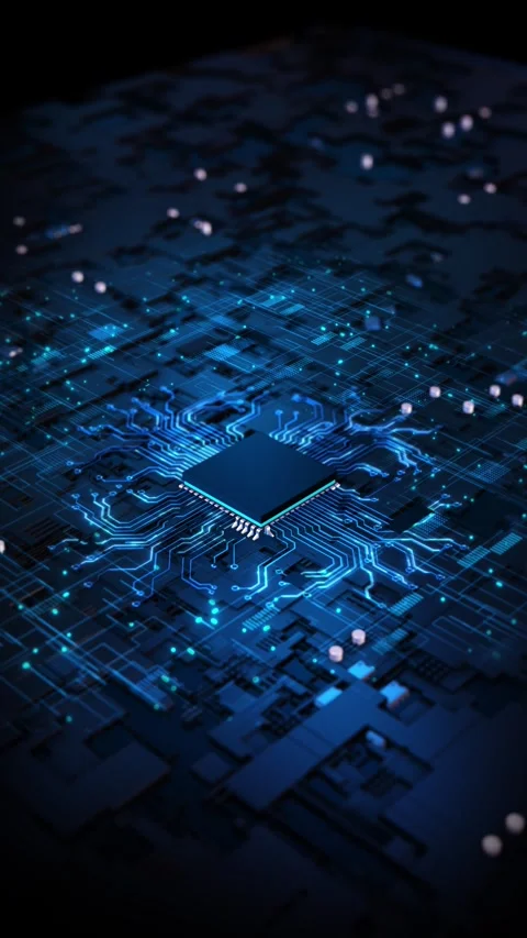 4K 3D Computer processor Futuristic ai chip technology machine learning, neural 스톡 동영상 341900587