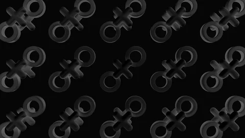 4K 3D Dark Geometric Design Pattern Stomping Smooth Minimal Motion Background Stock-Footage 124804355