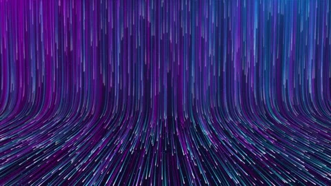 4K 3D Digital Computer binary rain flow Cyberspace stream Particles Data Stock Footage 254387823