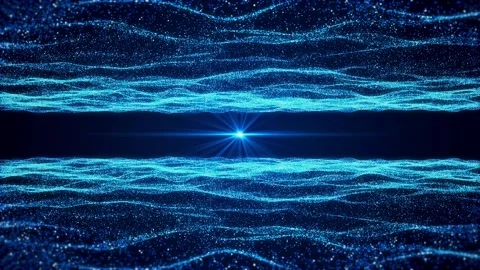 4K 3D Digital data stream matrix effect background. Deep tech technology Stockbeeldmateriaal 254055669