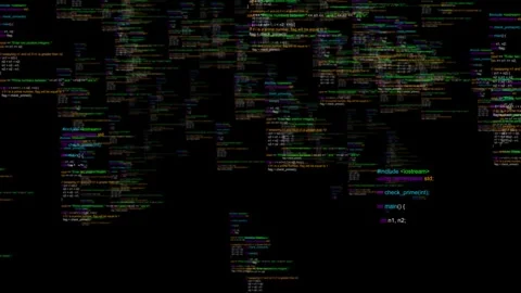 4K 3d digital program code cyber virtual space. Data flow animation. software Stock Footage 278304771