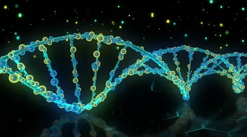 4K 3D DNA Double Helix Rendering Molecular Structure Genetic Info Vídeo Stock 334463100