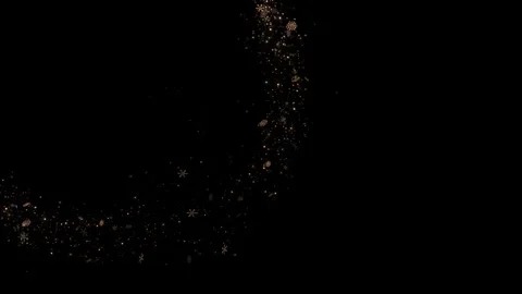 4K 3D Golden Christmas Particles Tail Line Glitter Optical Flare Light. energy f Stock Footage 341898536