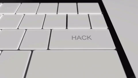 4K 3D green screen computer keyboard hack Stock Footage 73959394