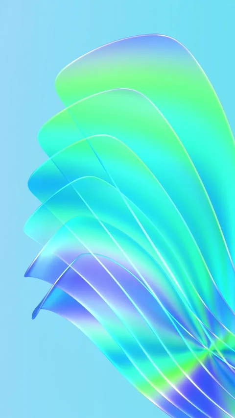 4K 3D loop motion rendering of abstract smooth lines and multicolor spline .. Stock Footage 317645192