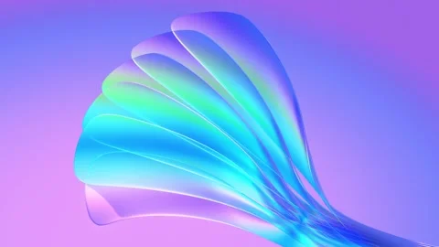 4K 3D loop motion rendering of abstract smooth lines and multicolor spline .. 動画素材 317645193